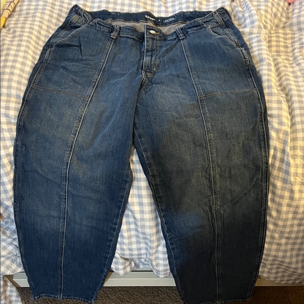 Old Navy Women's Flare & Wide Leg Jeans - Dark Blue